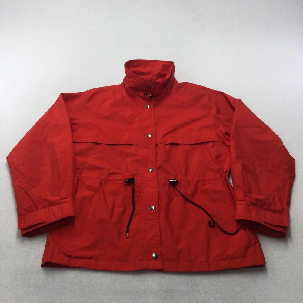 Vintage Eddie Bauer Jacket Womens Large Red Gore-Tex Waterproof Coat Outdoor